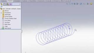 How to model a spring in SolidWorks