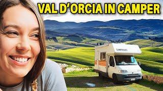 AREA CAMPER in TOSCANA la piu bella vista sulla Val d’Orcia!  Viaggi in camper in Italia 