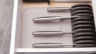 Madesmart In-Drawer Knife Mat Storage – Holds 11 Knives Safely