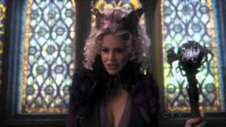 Once Upon A Time 1x22 "A Land Without Magic" Maleficent transforms to dragon&fights Prince Charming