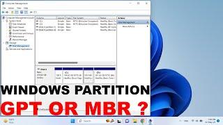 How To Check Windows Partition Style MBR or GPT In Windows 11/10/8/7 || Natkar Tech