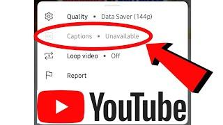 YouTube Caption Unavailable Problem Solve