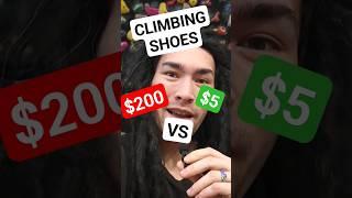 Budget $5 Climbing Shoes vs. $200 Shoes #indoorclimbing #fitness #rockclimbing #climbinggym