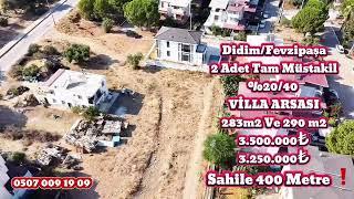 Didim Fevzipaşa’da SAHİLE 400 METRE %20/40 2 ADET VİLLA ARSASI KAÇIRILMAYACAK FİYATA 05070091909