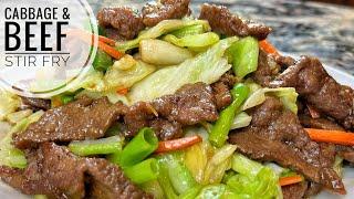 Cabbage And Beef Stir Fry | Tender And Juicy Beef And Vegetable Stir Fry Without Oyster Sauce