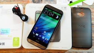 Распаковка HTC One (M8), демонстрация чехла и первое включение (unboxing)