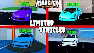 New Limited Vehicles In Mad City Chapter 2!...(Roblox)