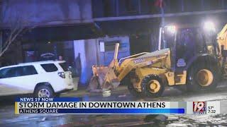 Storm Damage in Downtown Athens | Dec. 29, 2024 | News 19 at 7:30 a.m.