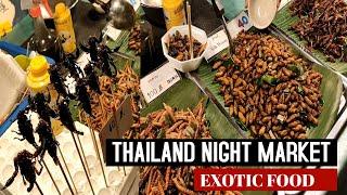 Thailand street food Famous Night Market Exotic Food | Talad Rot Fai train night market