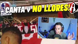  ARGENTINO REACCIONA a HINCHAS de OLIMPIA  BURLÁNDOSE de HINCHAS de ATLAS  