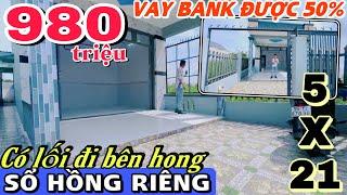 NHÀ DÂN NGỘP BÁN GẤP 5x21m || Sổ Hồng Riêng, chỉ có 980tr. VAY ĐƯỢC NGÂN HÀNG. Gần Chợ Long Thượng.