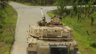 Abrams Main Battle Tank Maneuvers with Soldiers of Echo Company