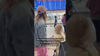 Teaching our 8 year old how to navigate an airport connection #travel