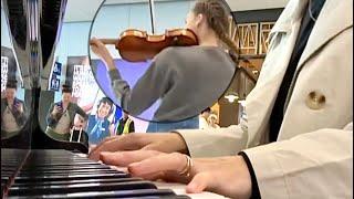 15 Year Old Karolina Protsenko - AIRPORT Performance | Can't Help Falling In Love - Violin Cover