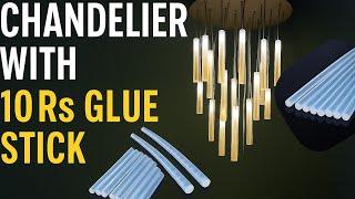 DIY Chandelier Using ₹10 Glue Sticks | Budget Home Decor Idea