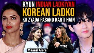 Korean ladke Zyada Pasand Kyun Hain?Ft.@maansimadetales #gossipwithkirti #podcastshow #koreandrama