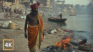 Exploring the Hidden Alleys of Varanasi – City Centre to the Ganges | India Walking Tour in 4K HDR