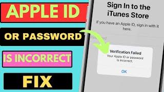 How To Fix Verification Failed Your Apple id or password is incorrect 2024