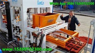 QT6-15 fully automatic hydraulic paving brick maker, concrete block moulding machine price for sale
