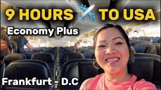 Flight United Airlines Economy Plus Class | Frankfurt to Washington Dulles | Europe