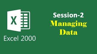 Managing Data | MS Excel 2000 | betaQsolutions