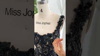 Making a corset beaded embroidery long black dress #prom #sewing #fashion #promdress #dress #gown