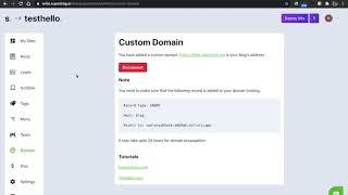 How to create superblog and connect a custom domain