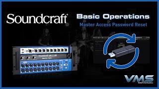 Soundcraft Ui24r | Master Access Password Reset