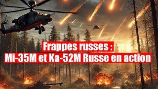 Frappes russes près de Koursk : Les Hélicoptères Mi-35M et Ka-52M cible les positions ukrainiennes