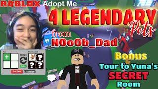 Roblox Adopt Me 4 LEGENDARY Pets from No0ob_Dad | Bonus Tour to Yuna's Amazing SECRET Room |Kitsune|