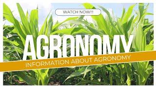 What is Agronomy