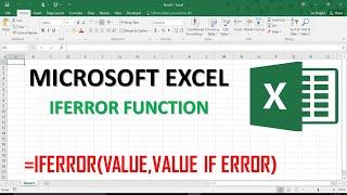How To Use The IFERROR Function In Excel || MICROSOFT EXCEL