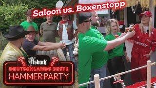 Saloon vs. Boxenstop:️ Welches Fest räumt ab? | Asbach Deutschlands beste Hammer-Party