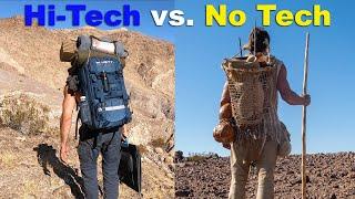 Primitive Gear vs  Modern Tech PLUS Finding fossils and surviving wind storm