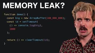 An unexpected memory leak in JS