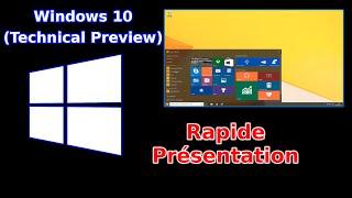 Tuto Windows 10 (TP) - Rapide présentation