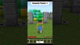 Minecraft Danger Fence ️ #shorts #minecraft #subscribe #viralvideo #memes #build #gaming