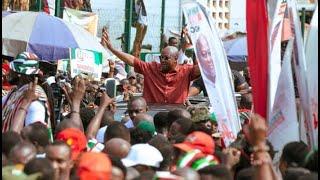 OUTPOURING CROWD WELCOMED JOHN DRAMANI MAHAMA IN ENCHI IN WESTERN NORTH CAMPAIGN TOUR.