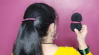 Beautiful  Hairstyle For Girls For Daily Use / Beautiful Bun Hairstyles For Girl Simple and Easy