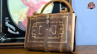 [Leathercraft] I Made a Leather Vintage Book Handbag | Vrnc Leather Crafts