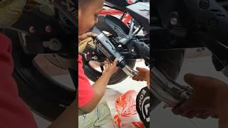 Akrapovic Exhaust installed in TVS Apache RTR 160 4V Bike Modified #shorts #modified #exhaust