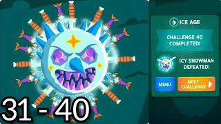 Knife Hit Ice Age Challenge 31 to 40 Bosses (ICY SNOWMAN Boss) || Knife Hit ||