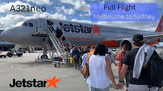 Full Flight -  Melbourne to Sydney Jetstar JQ512 A321neo