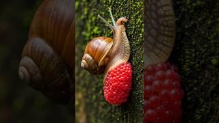 The mother apple snail carefully arranges her eggs after laying them #snails #snail #applesnail