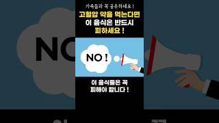 고혈압 약을 먹고 있다면 이 음식은 절대 드시지 마세요! #shorts #건강정보 #고혈압