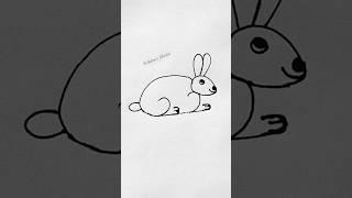 How to Draw Rabbit with 22 Number | Easy Rabbit Drawing for Kids | #shorts #art #drawing #rabbit