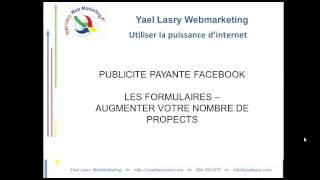 Obtenir plus de prospects via Facebook - formation publicité payante