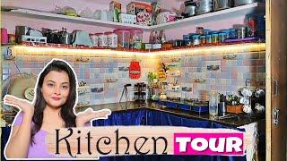 My Non-Modular Rented Kitchen Tour  | Non Modular Kitchen Storage & Organization #kitchentour