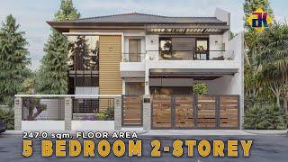 5 Bedroom 2 Storey HOUSE DESIGN | 247 sqm. | Exterior & Interior Animation