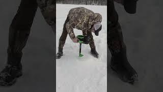  You'll NEVER need another Ice Auger AGAIN  #icefishing #fishing #bass